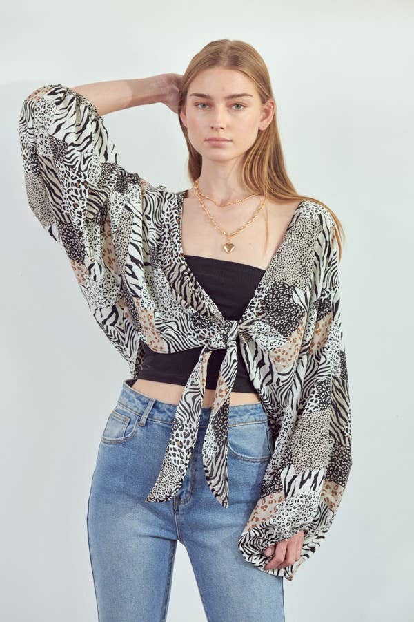Animal Zebra Print Cardigan