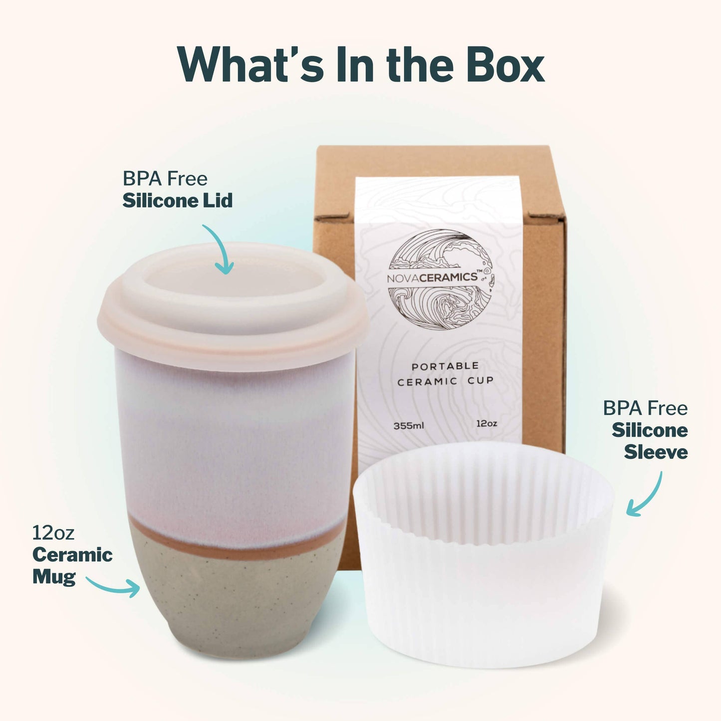 Horizon Ceramic 12 oz Travel Mug