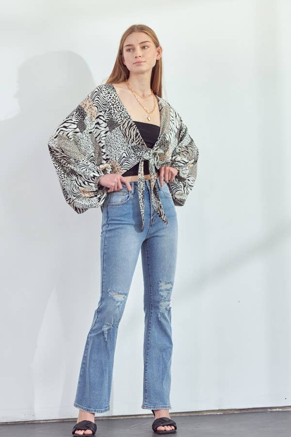 Animal Zebra Print Cardigan