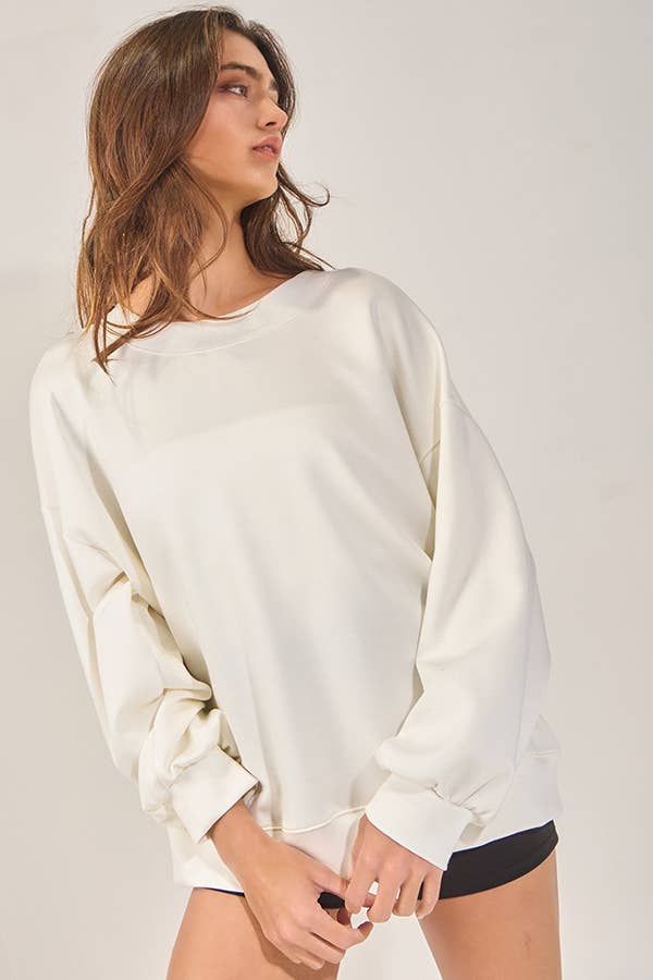 Bow-Back Oversized Sweatshirt