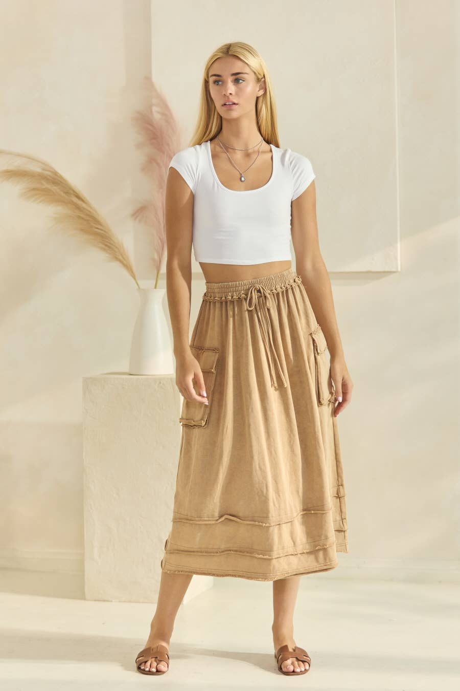 Acid Washed French Terry Skirt