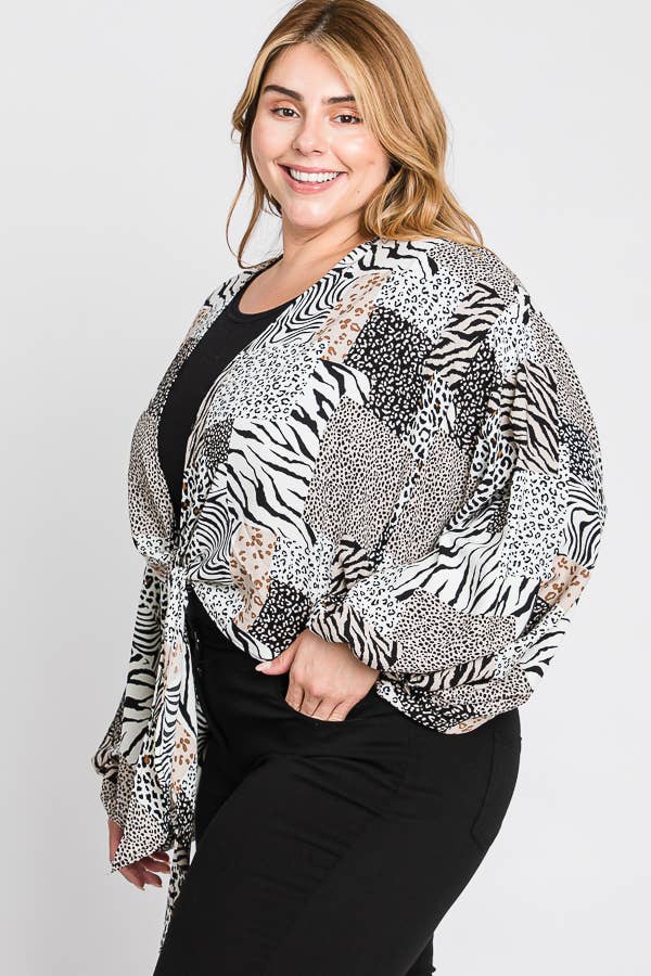 Animal Zebra Print Cardigan