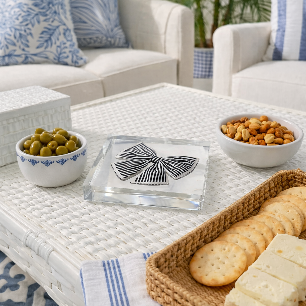 Black Bow Acrylic Napkin Weight