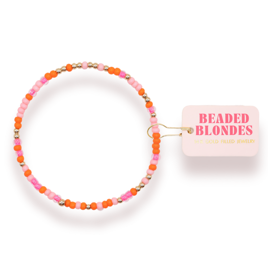 Pinks and Orange Sprinkle Anklet