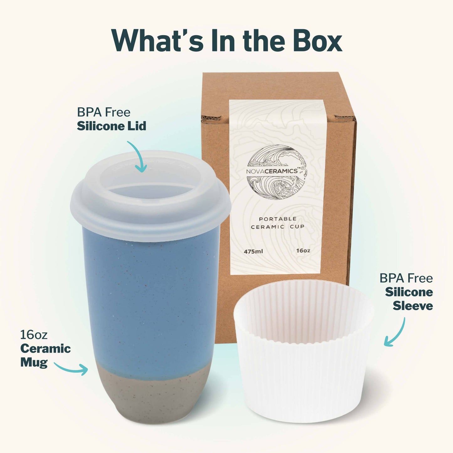 Coastal Drift Ceramic 16 oz Travel Mug