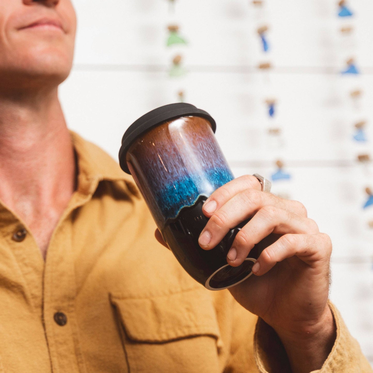 Monsoon Ceramic 16 oz Travel Mug