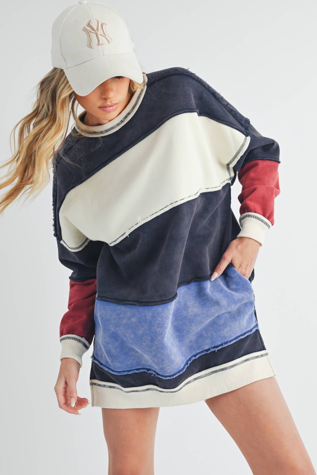 Rugby Color Block Stripe Sweatshirt