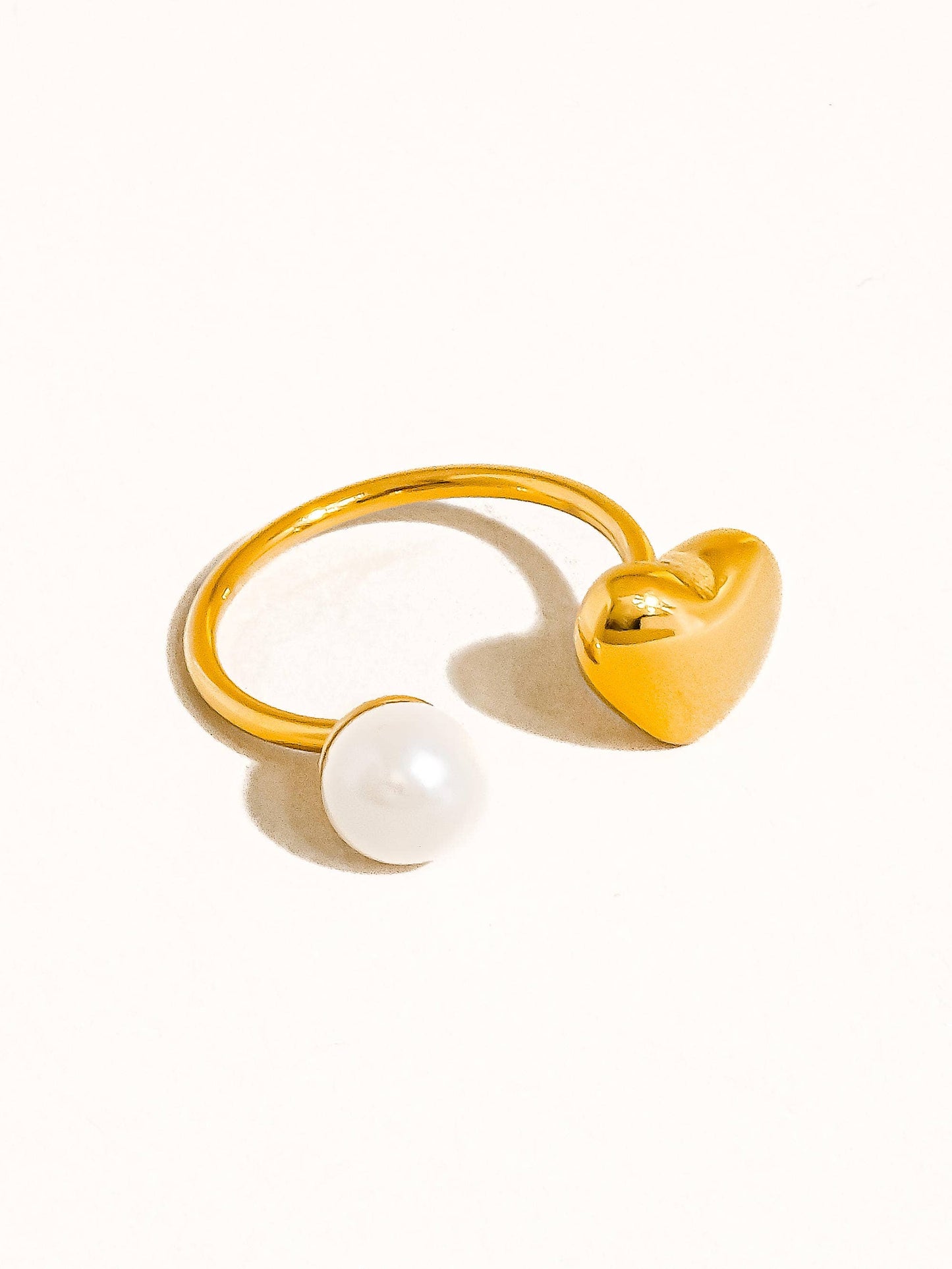 Denali 18K Non-Tarnish Pearl Heart Ring