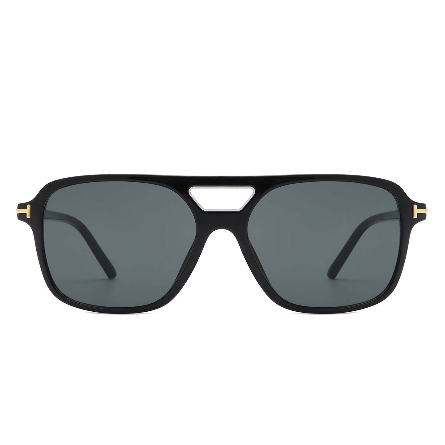 Retro Square Brow-Bar Fashion Vintage Aviator Sunglasses