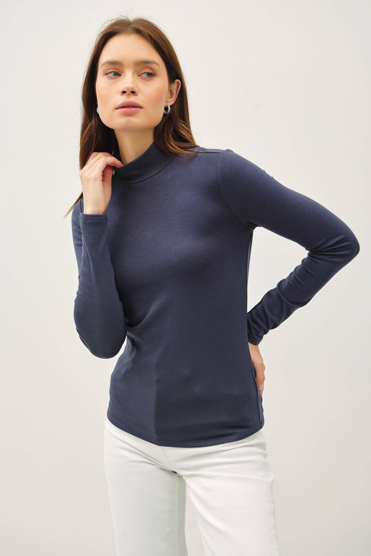 Turtleneck Knit Top