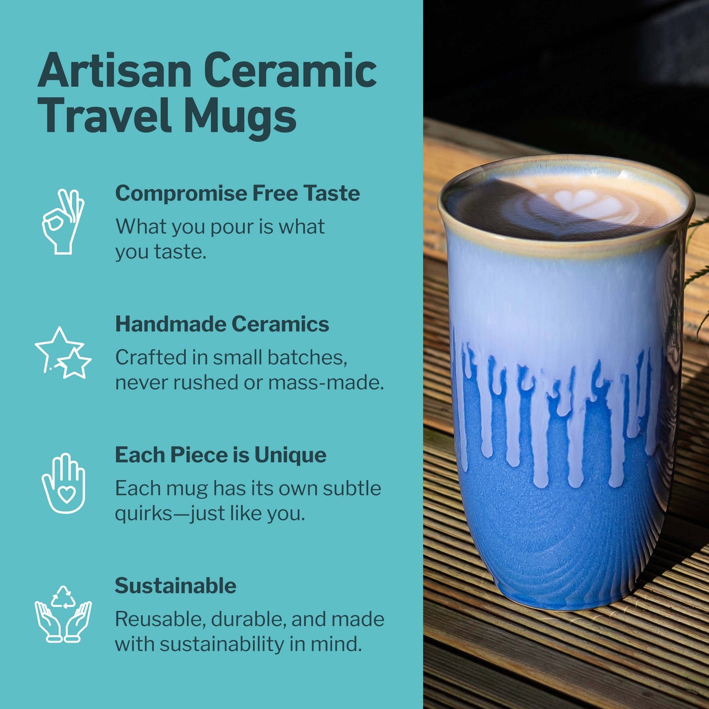 Neptune Ceramic 16 oz Travel Mug