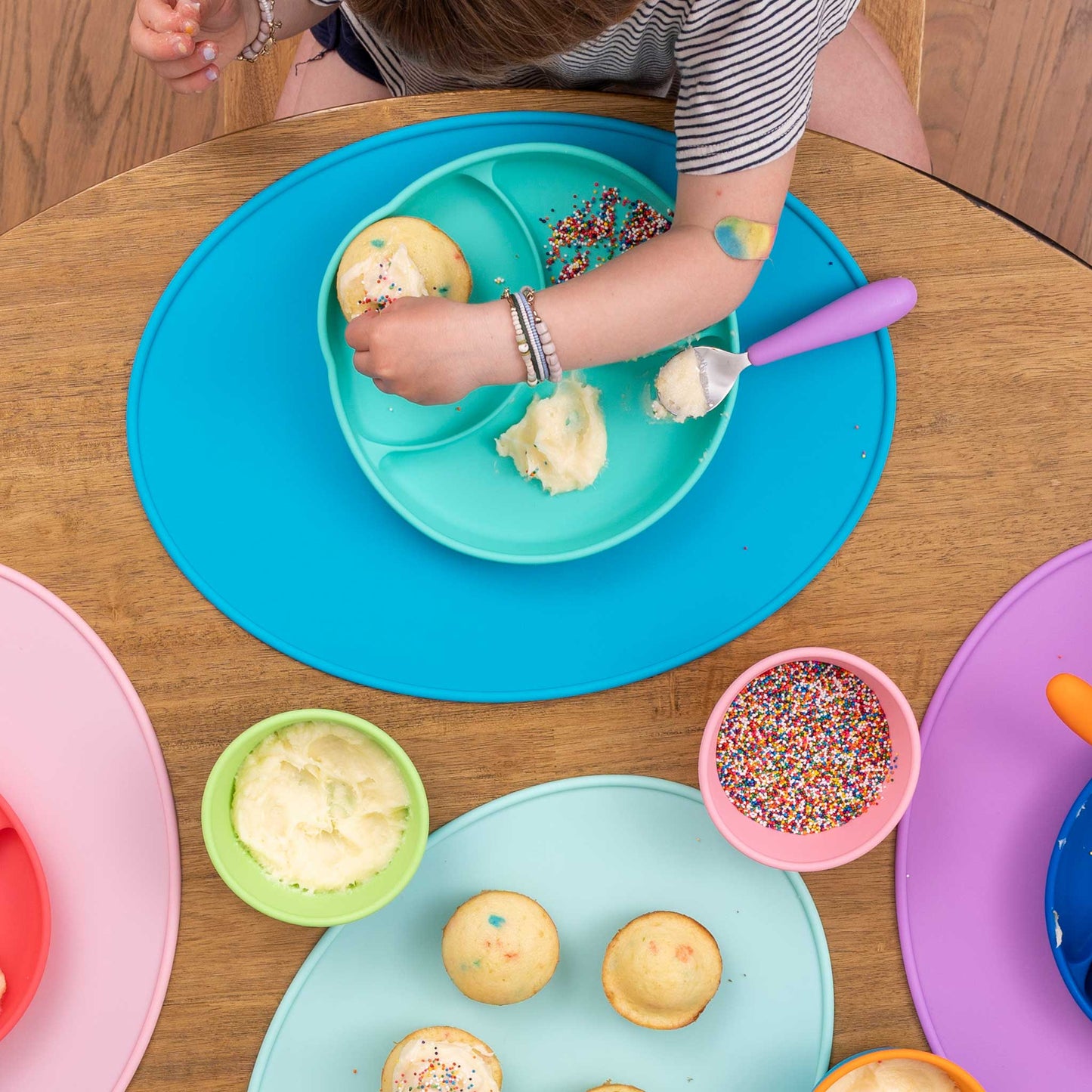 321 Grow Sit with Me Silicone Placemat Set