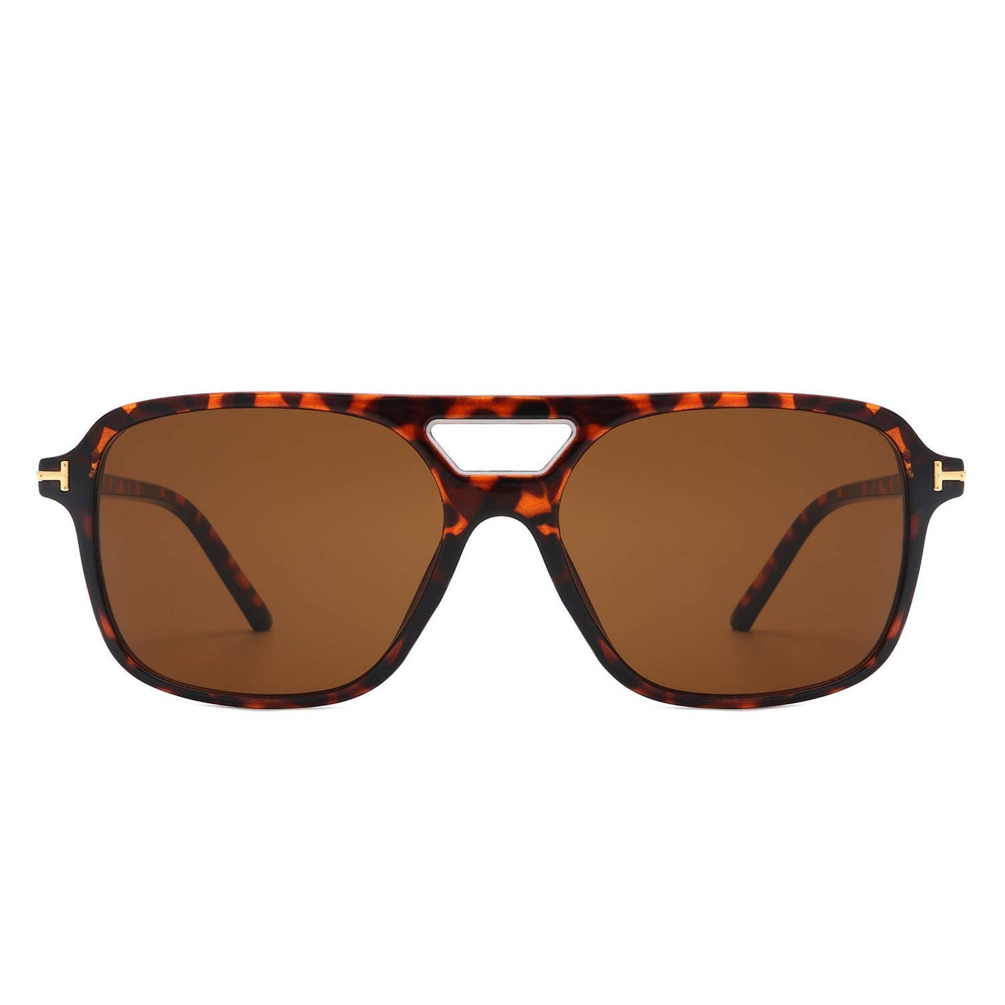 Retro Square Brow-Bar Fashion Vintage Aviator Sunglasses