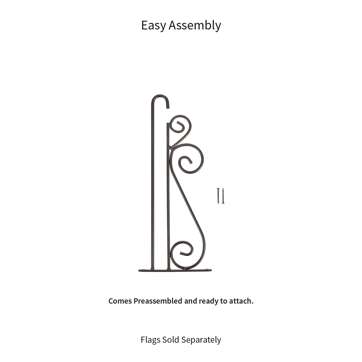 Swirl Wall-Mount Garden Flag Hanger