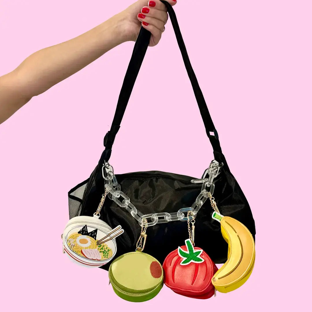 2-in-1 Bag Charm & Reusable Shopper Bag - French Fries