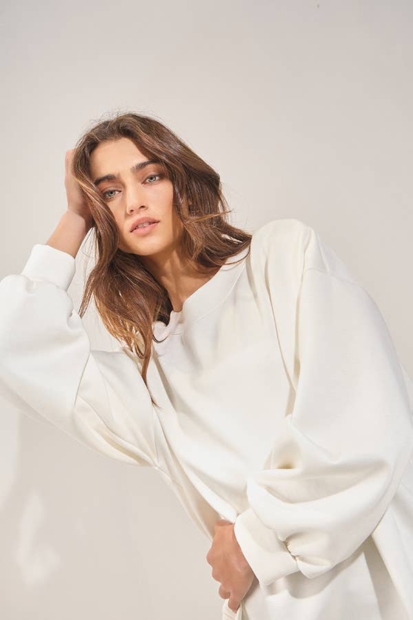 Bow-Back Oversized Sweatshirt
