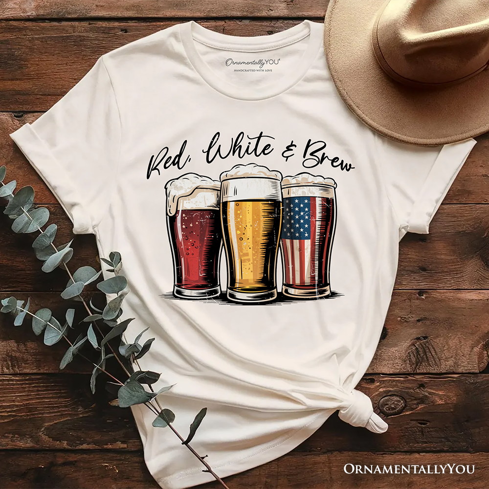 Red White and Brew Beer American T-Shirt
