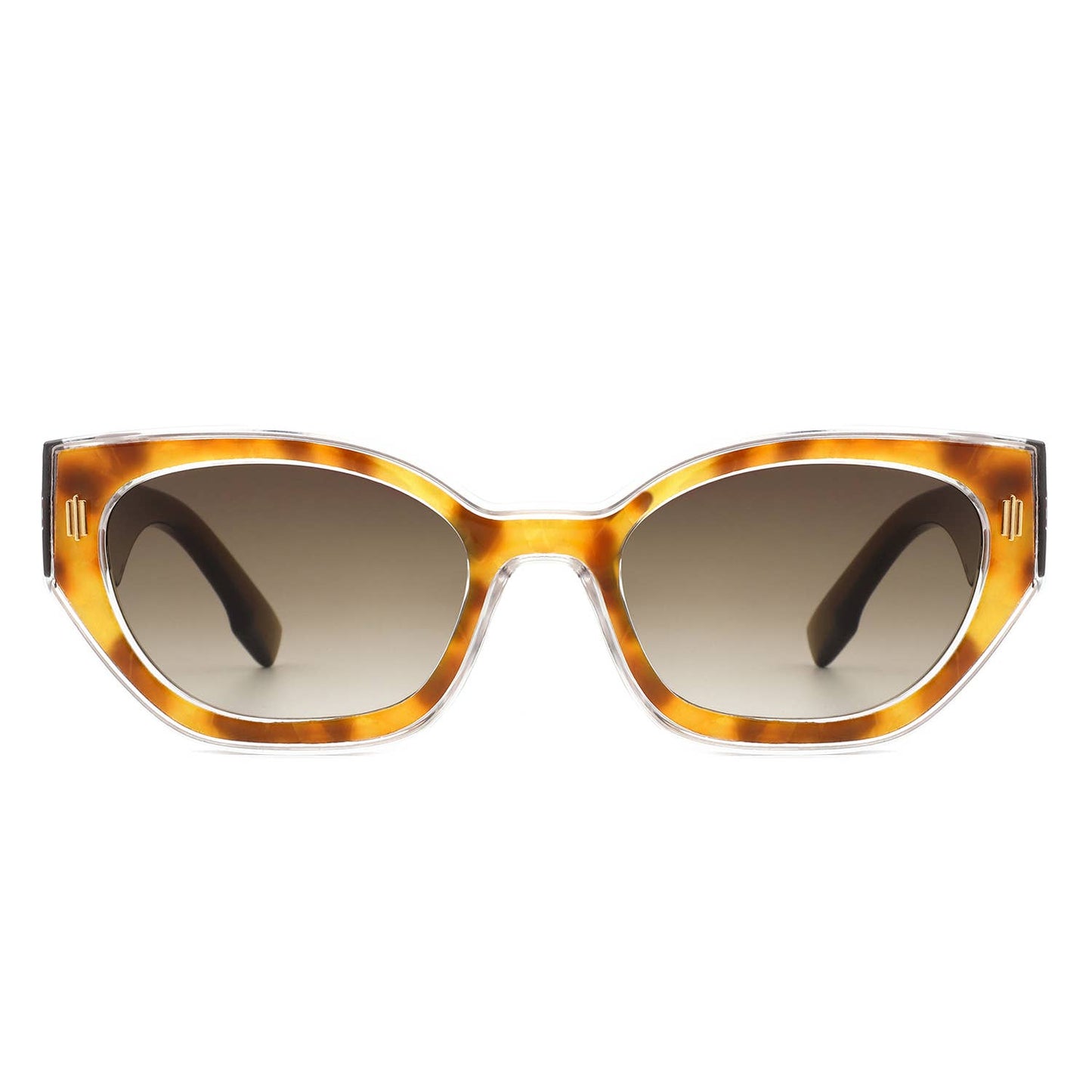 Women Retro Round Fashion Narrow Cat Eye Sunglasses