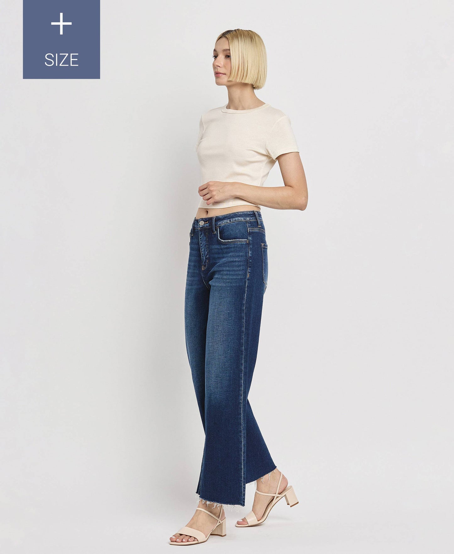 Tummy Control Super High Rise Wide Leg Jeans
