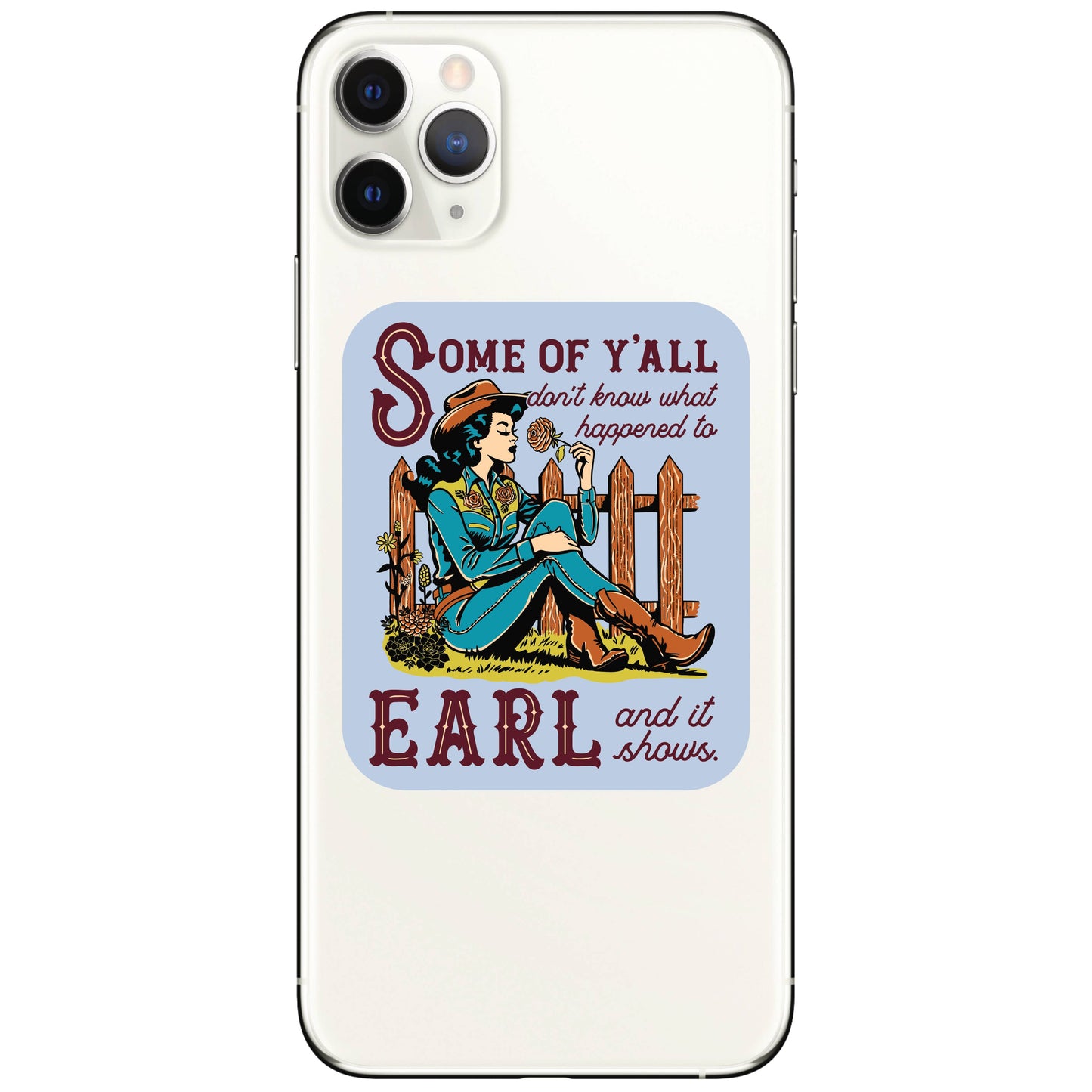 Country Cowgirl Earl Sticker