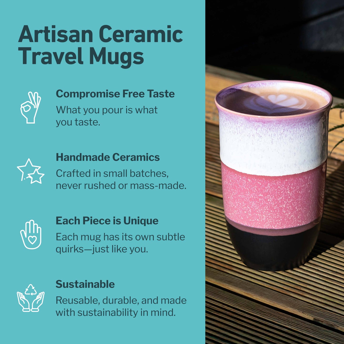 Eclipse Ceramic 12 oz Travel Mug