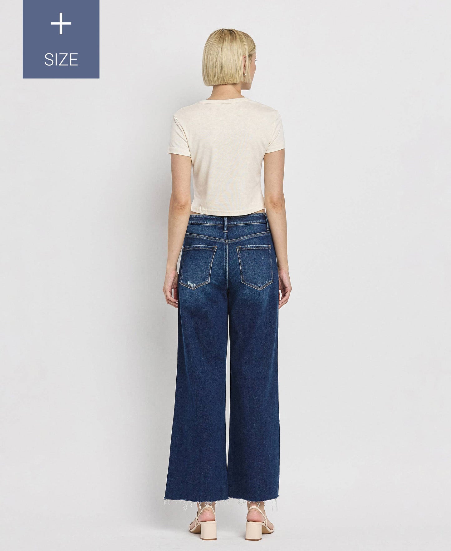 Tummy Control Super High Rise Wide Leg Jeans