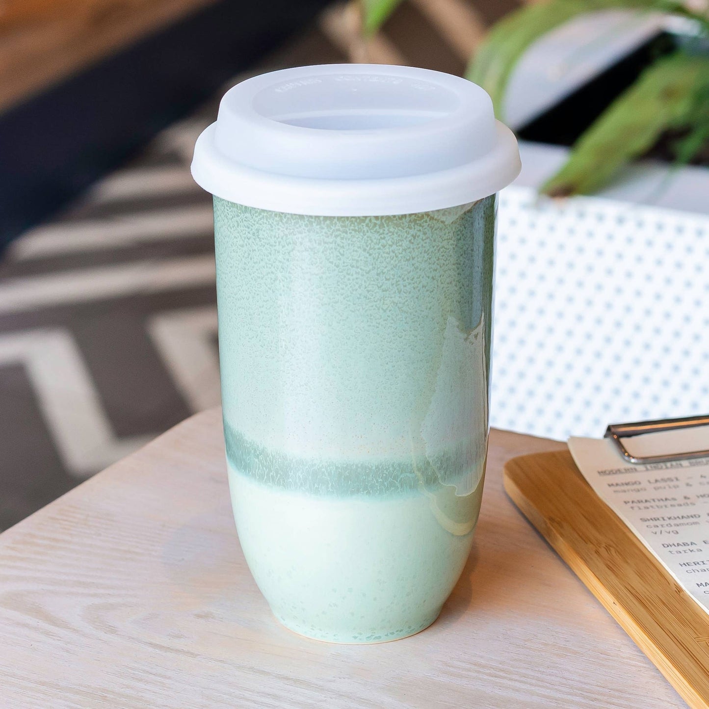 Emerald Ceramic 16 oz Travel Mug