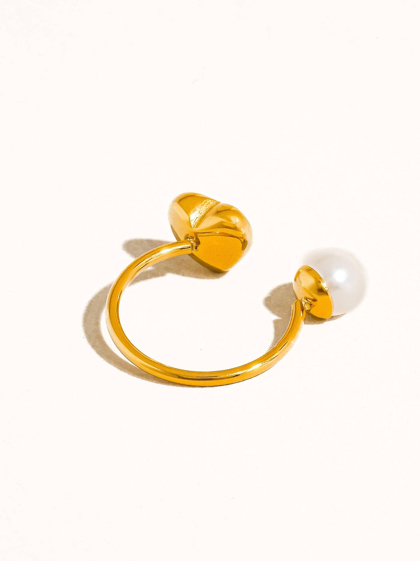 Denali 18K Non-Tarnish Pearl Heart Ring
