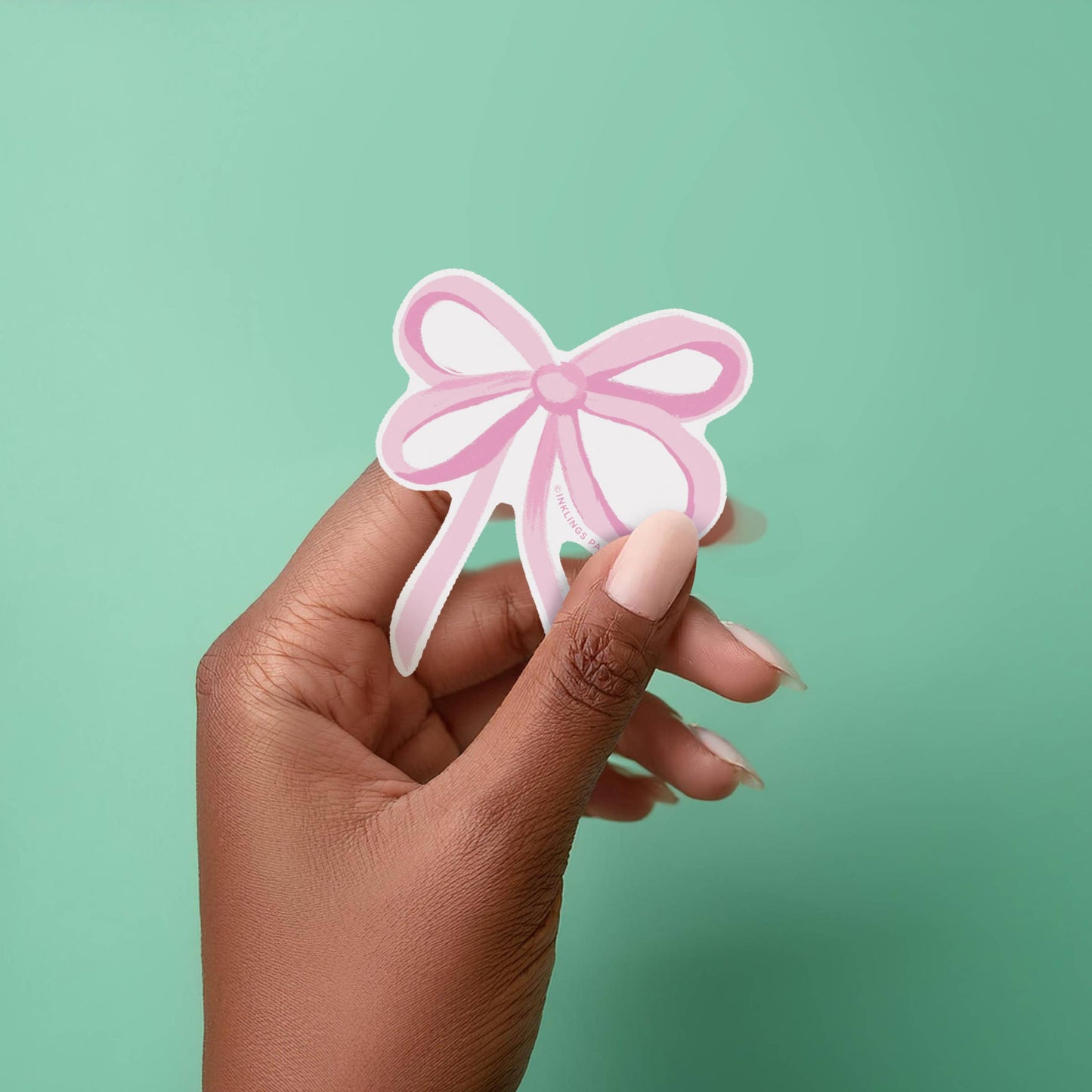 Pink Bow Vinyl Sticker