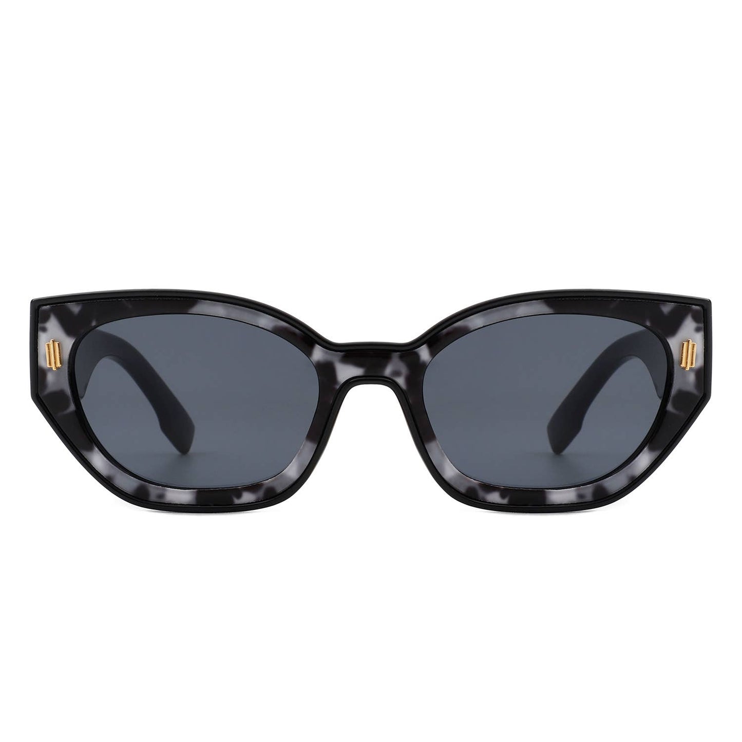 Women Retro Round Fashion Narrow Cat Eye Sunglasses