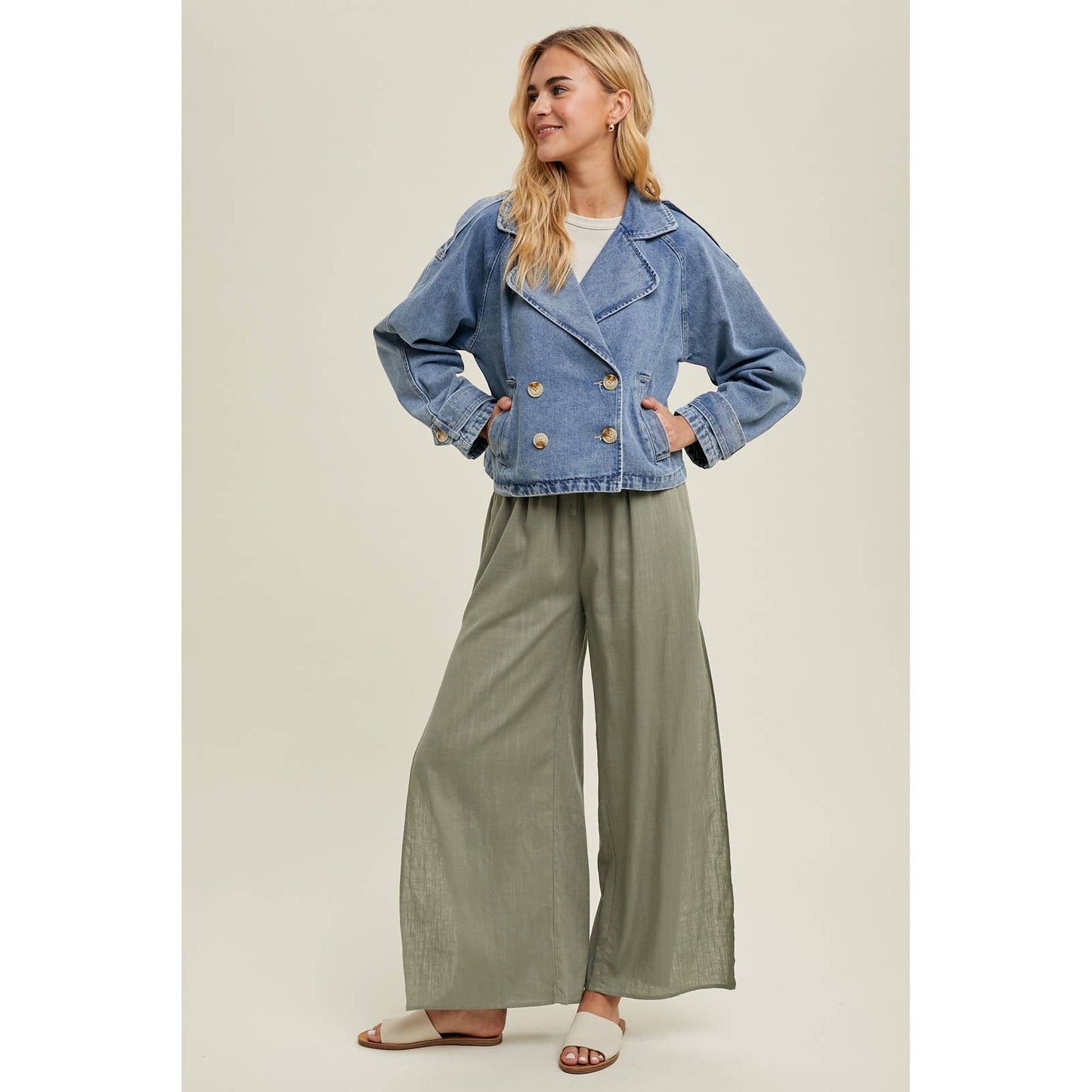 Double Button Denim Jacket