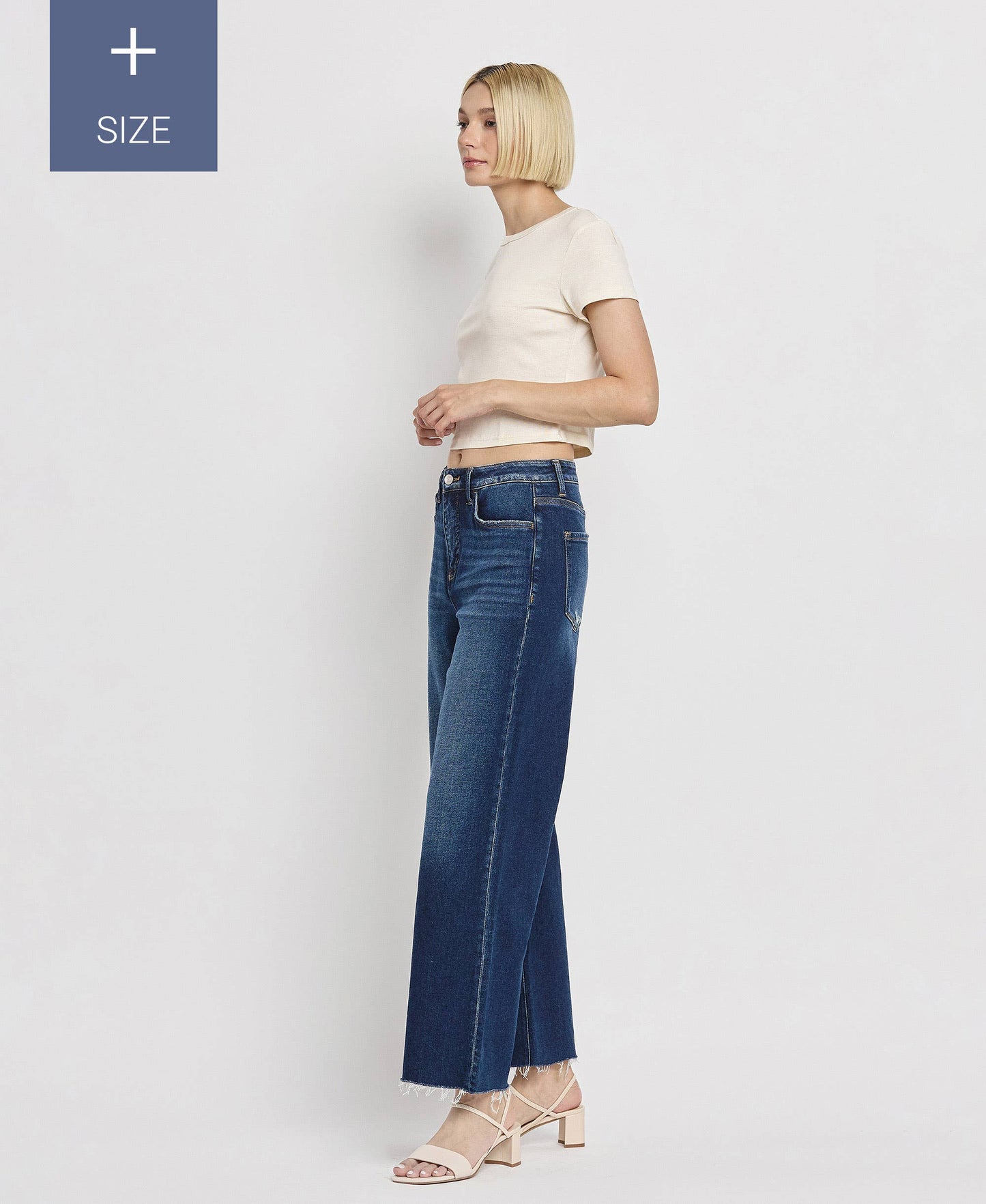 Tummy Control Super High Rise Wide Leg Jeans