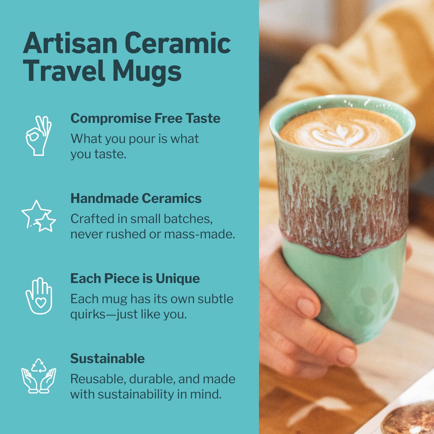 Nebula Ceramic 16 oz Travel Mug