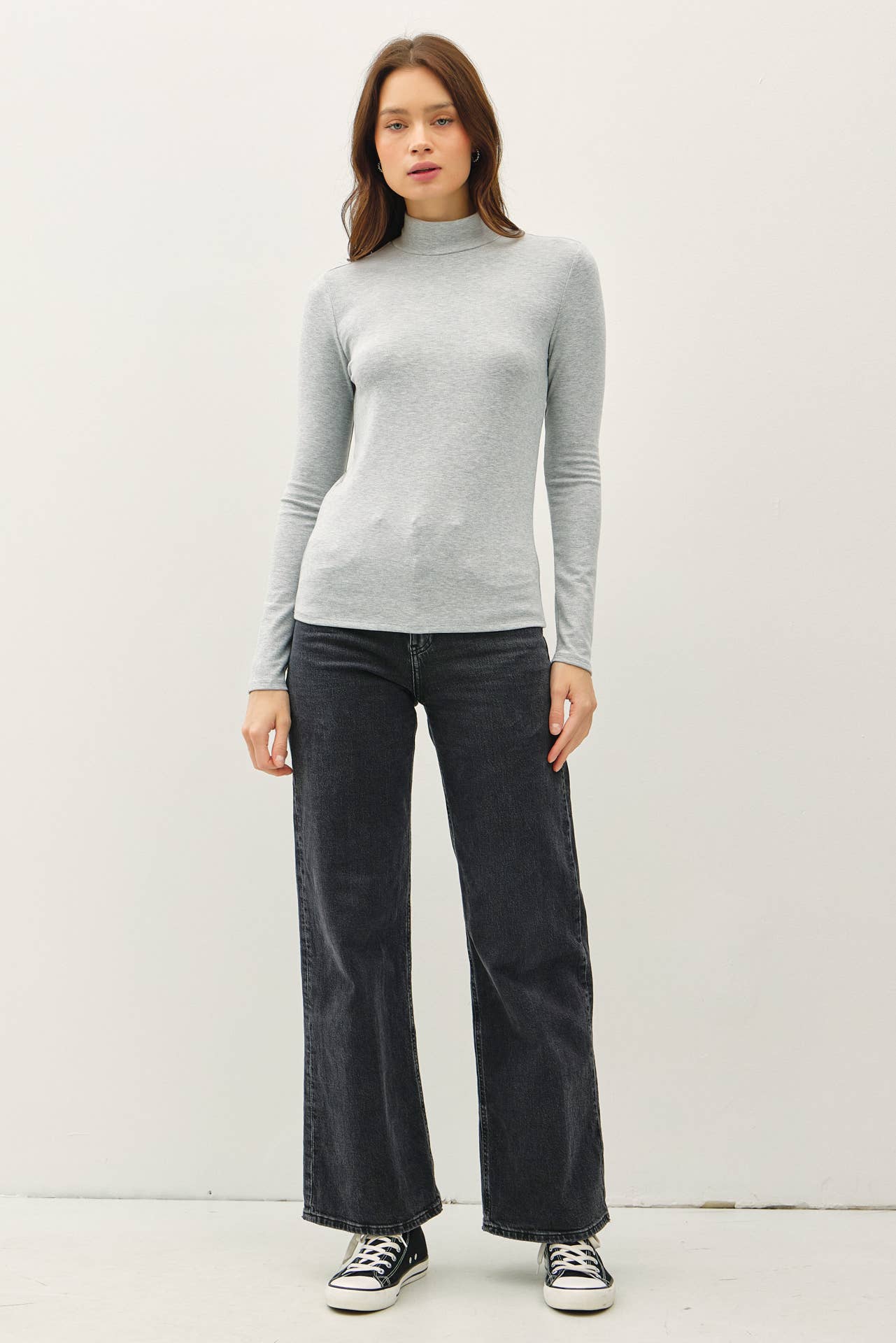 Turtleneck Knit Top