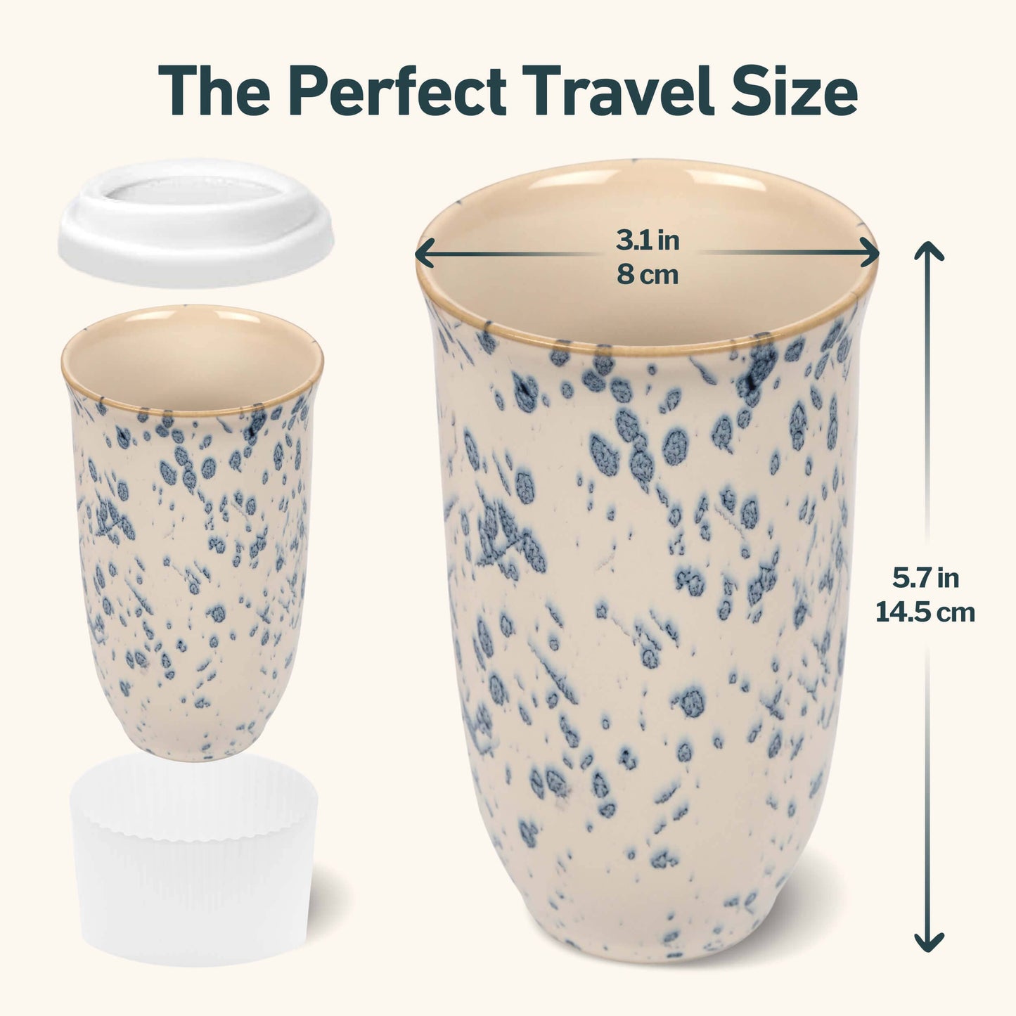 Orchid Ceramic 16 oz Travel Mug