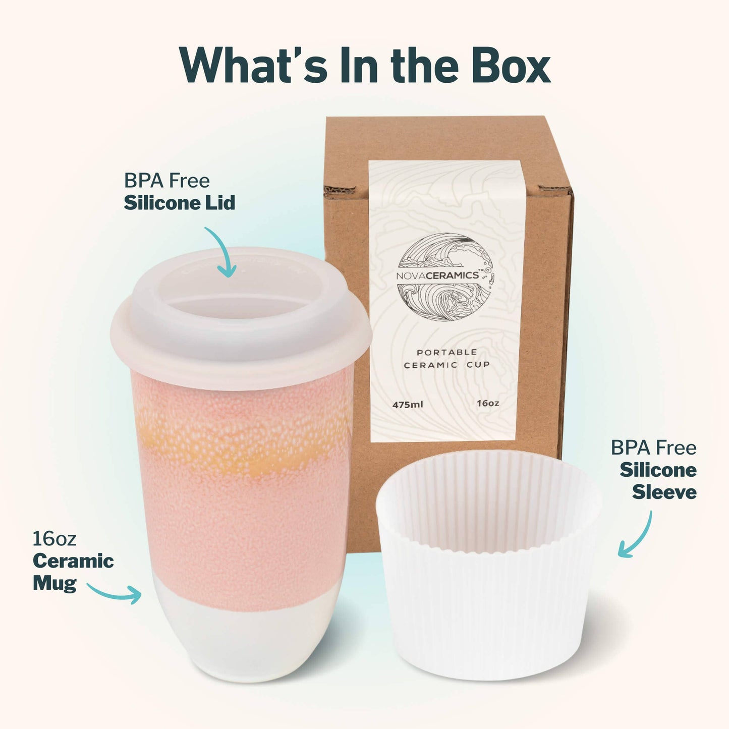 Afterglow Ceramic 16oz Travel Mug