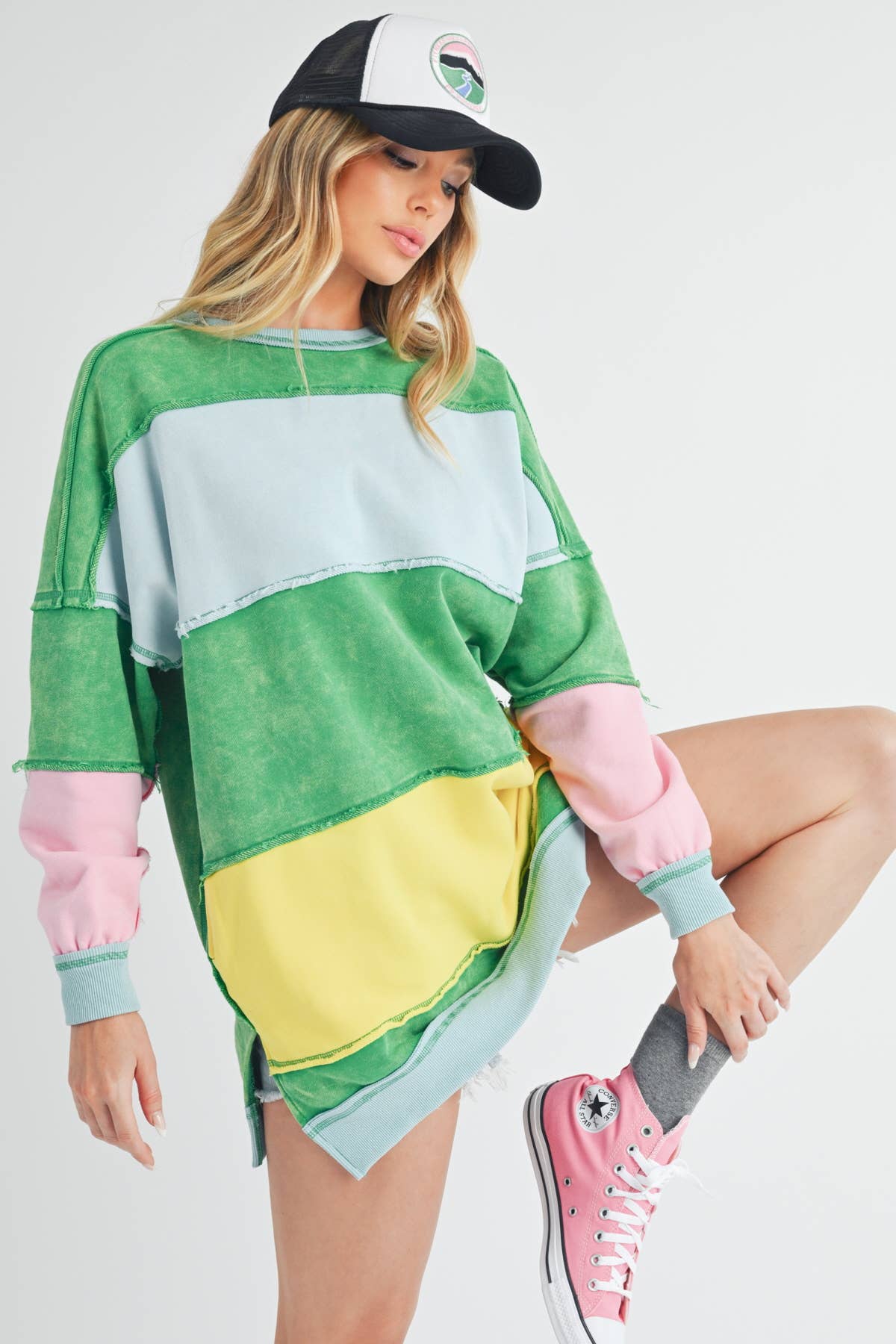 Rugby Color Block Stripe Sweatshirt