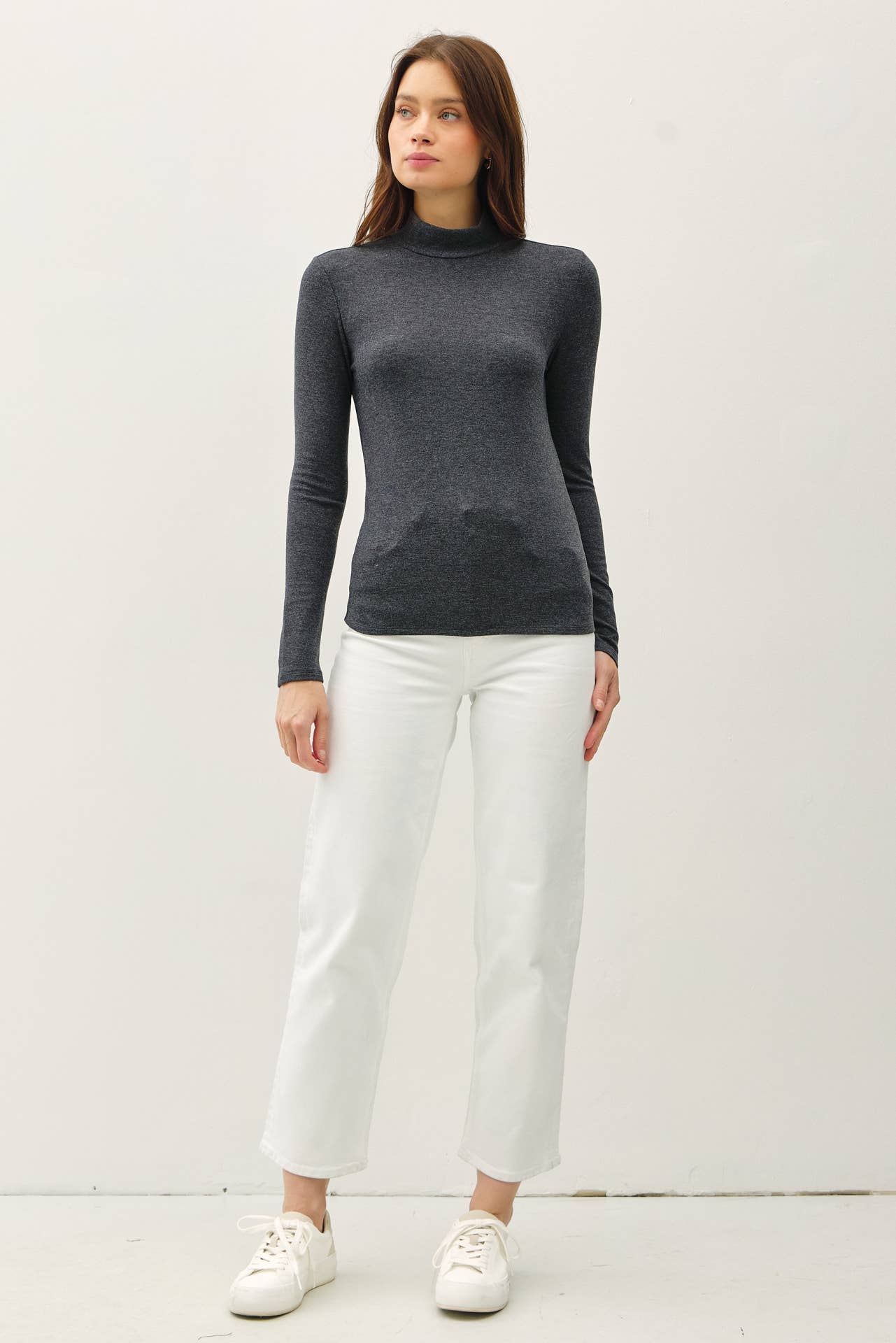 Turtleneck Knit Top