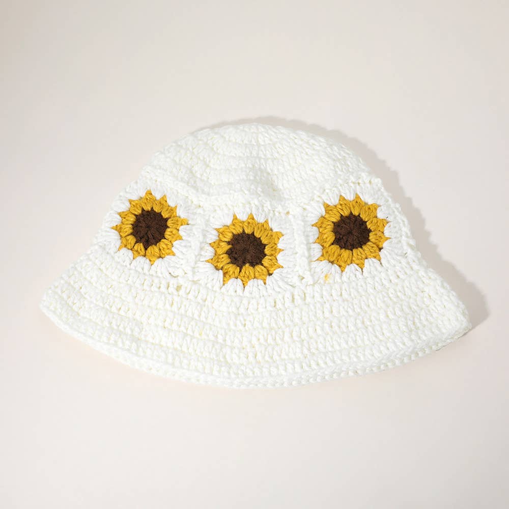 Sunflower Crochet Bucket Hat