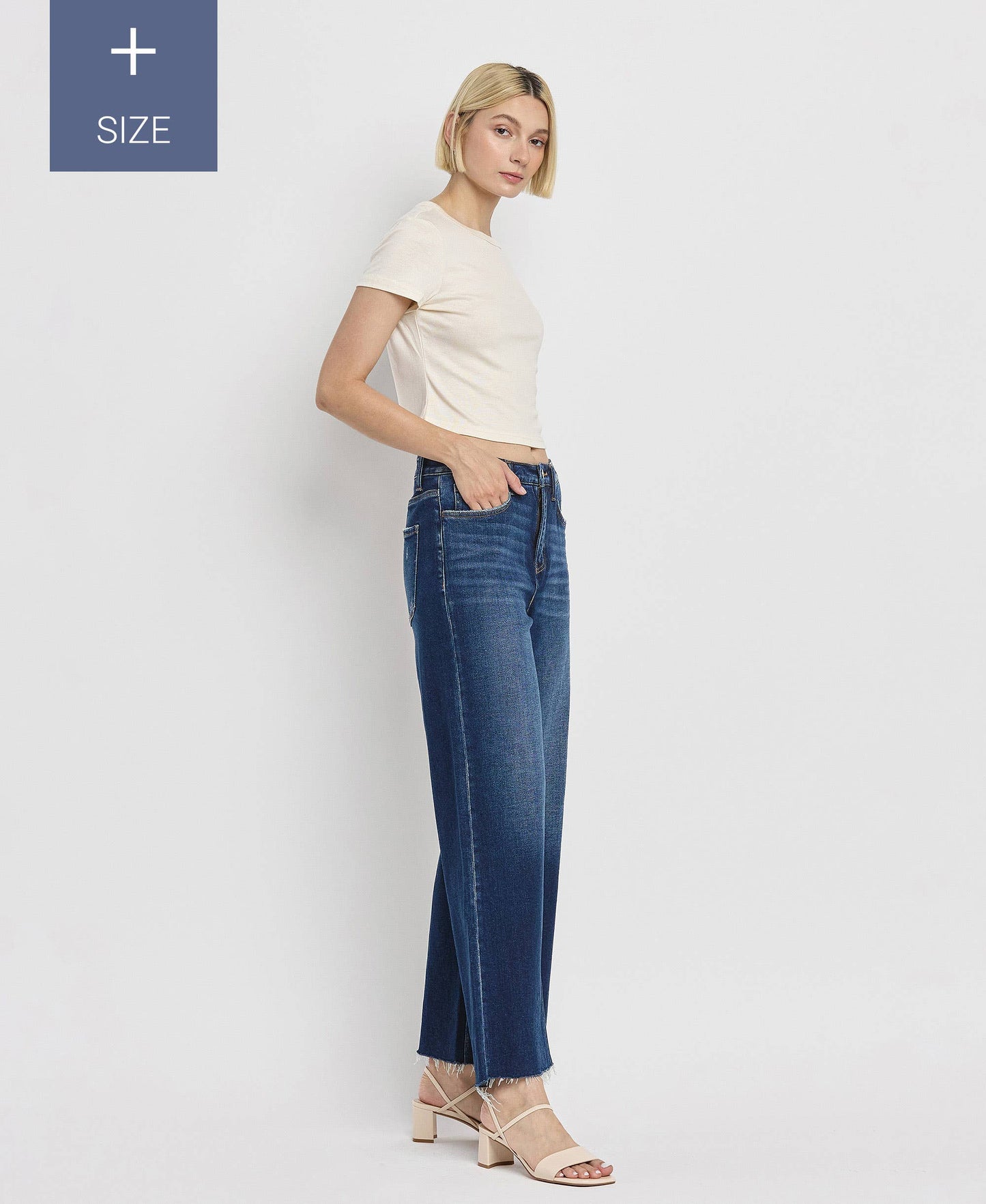 Tummy Control Super High Rise Wide Leg Jeans