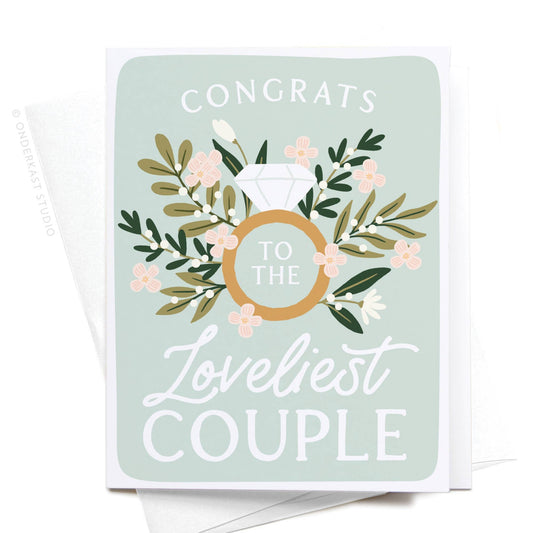 Congrats to the Loveliest Couple Greeting Card