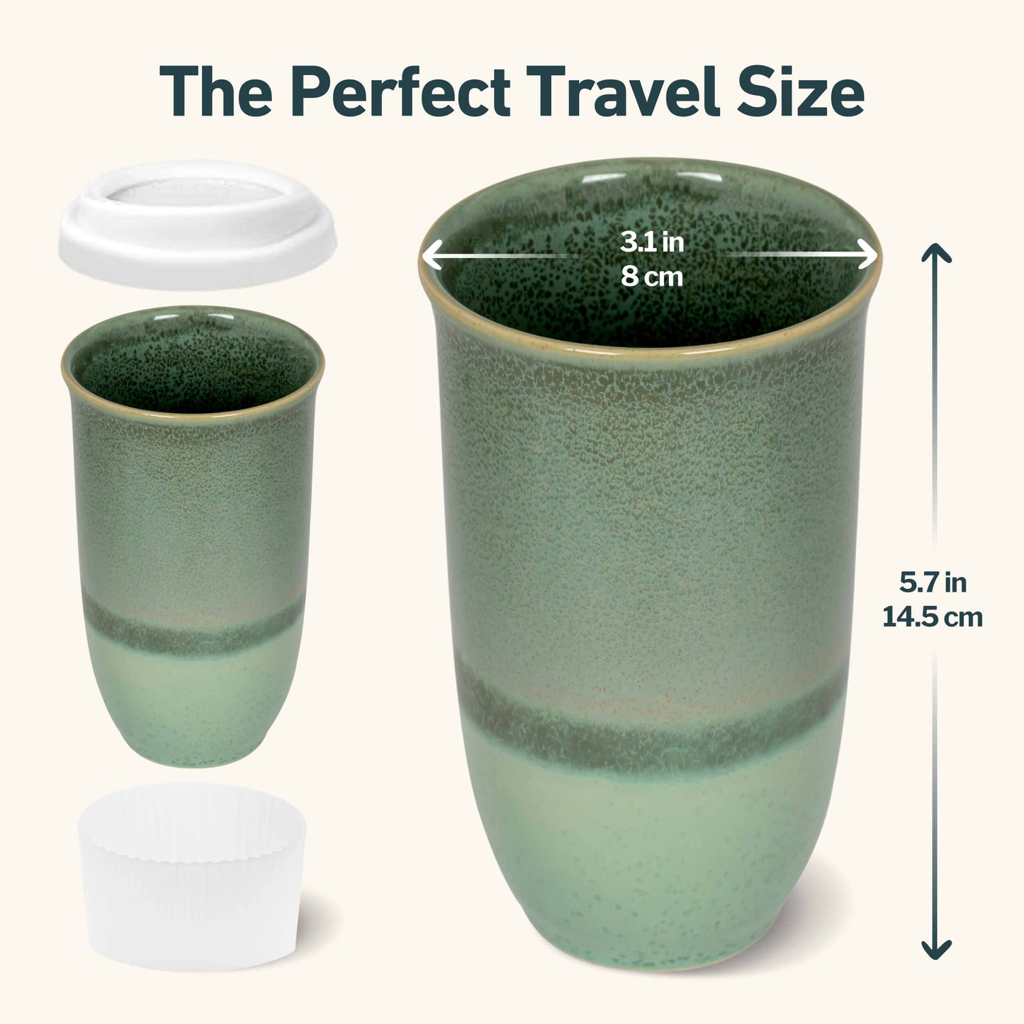 Emerald Ceramic 16 oz Travel Mug