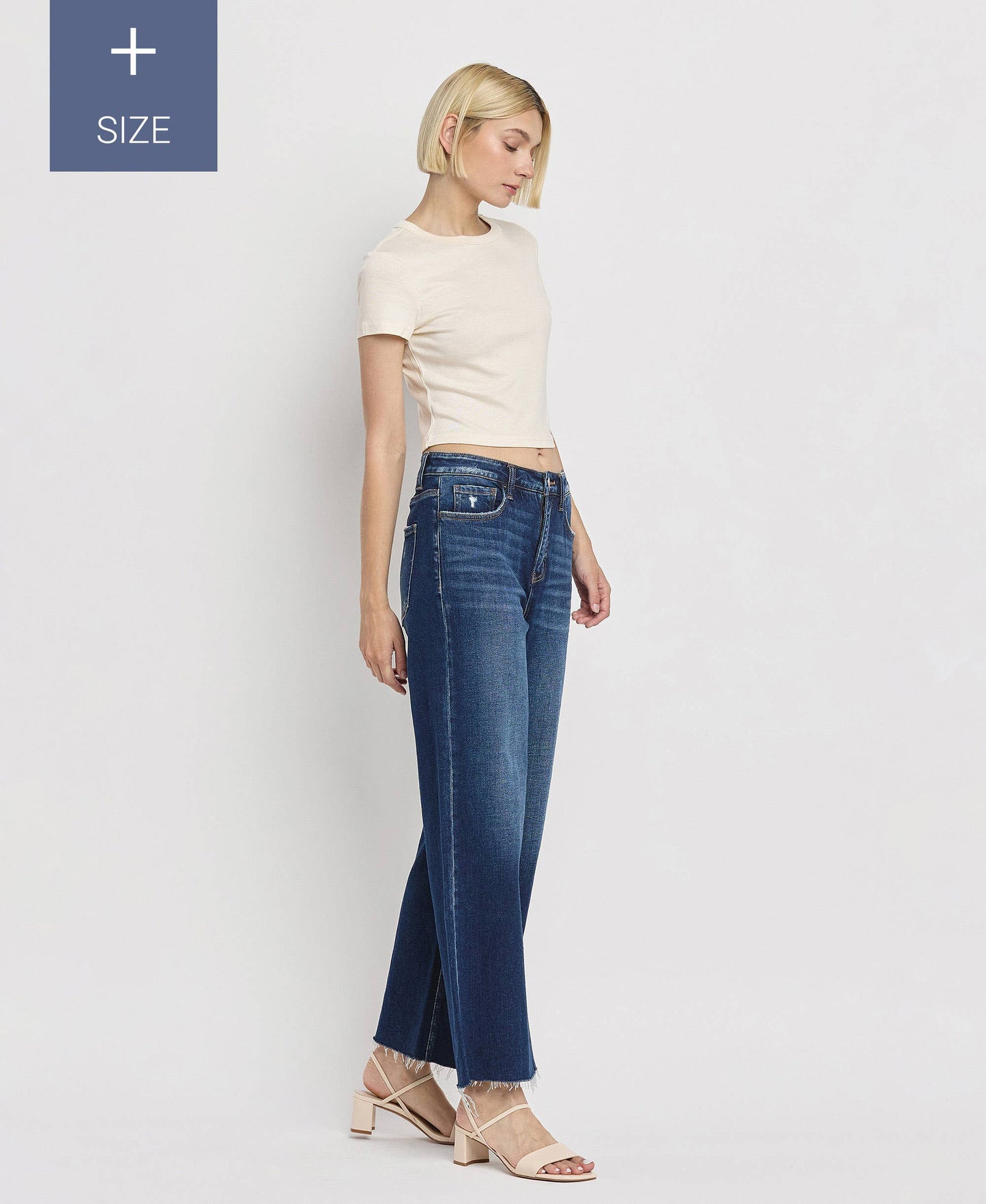 Tummy Control Super High Rise Wide Leg Jeans