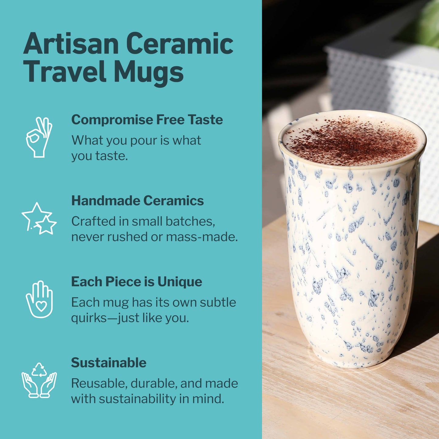 Orchid Ceramic 16 oz Travel Mug