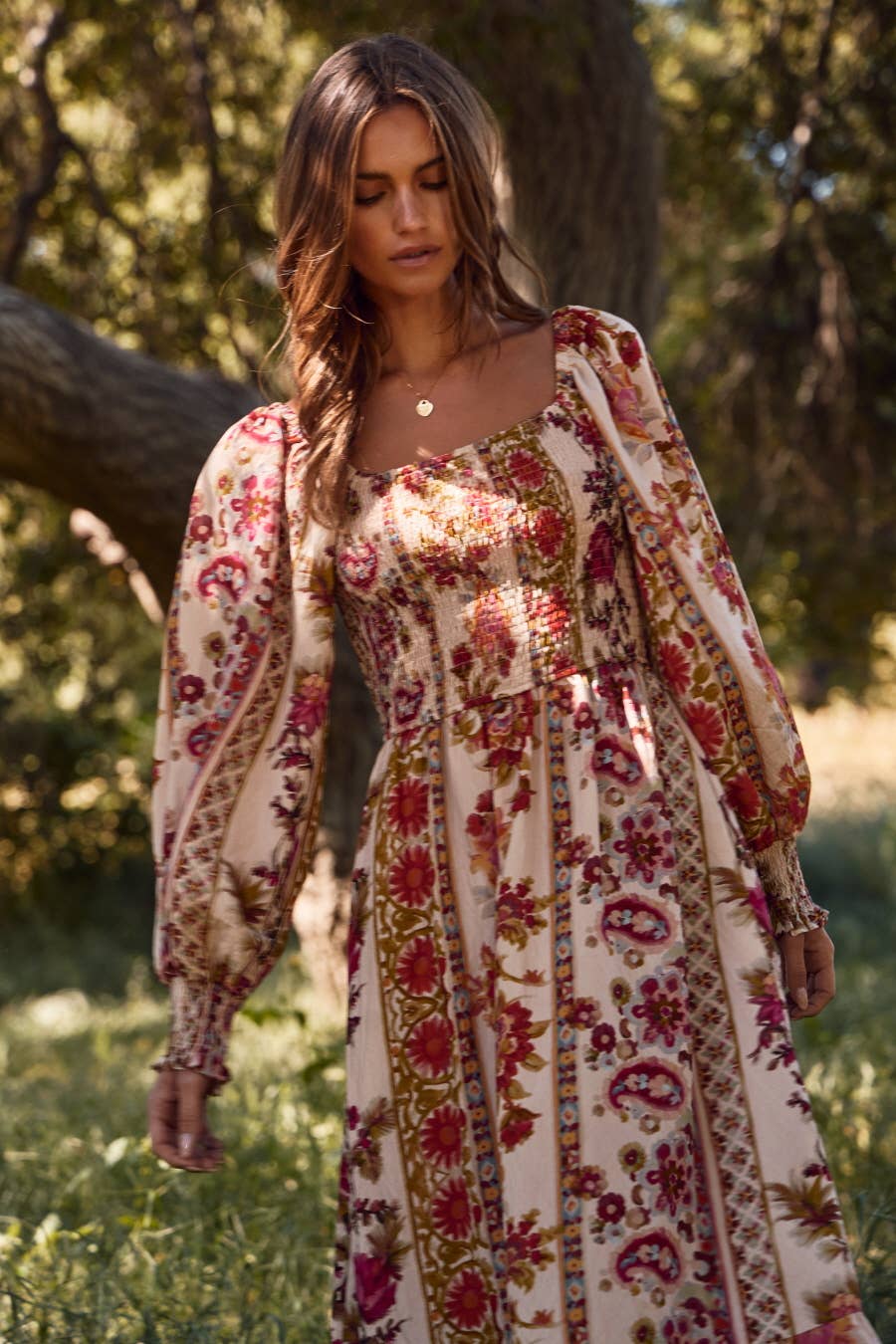 Floral Printed Bohemian Maxi Dress