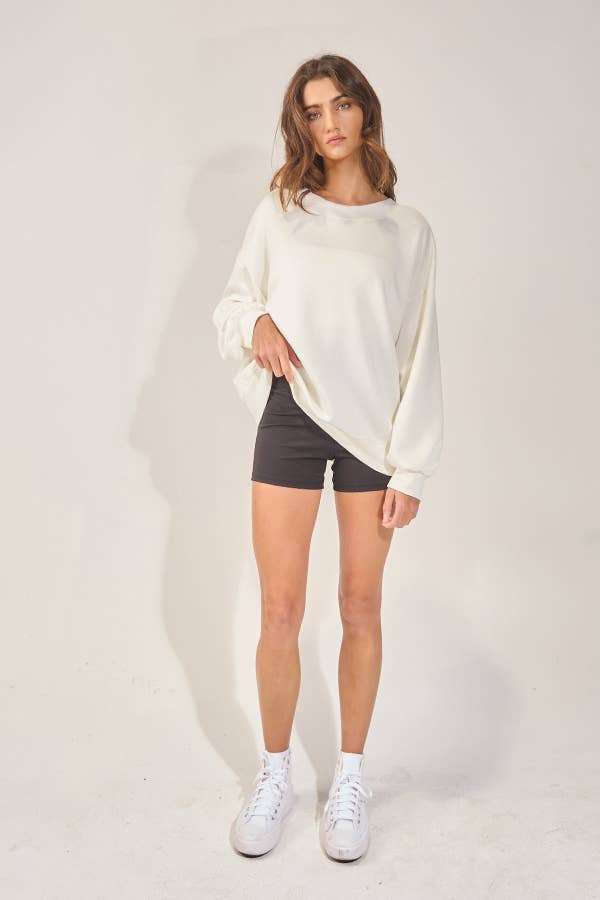 Bow-Back Oversized Sweatshirt