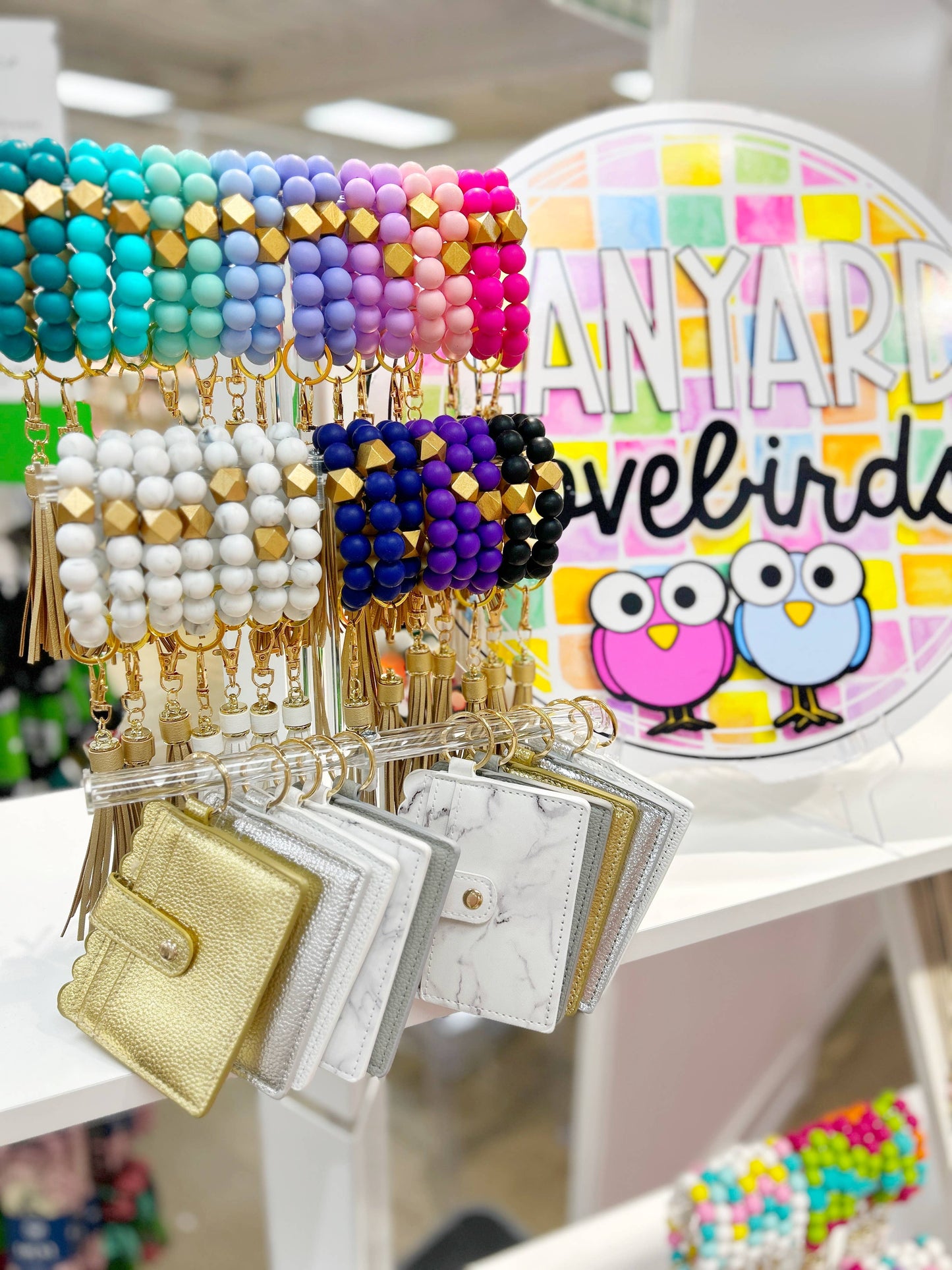 Bold Type Wristband Keychain: Black