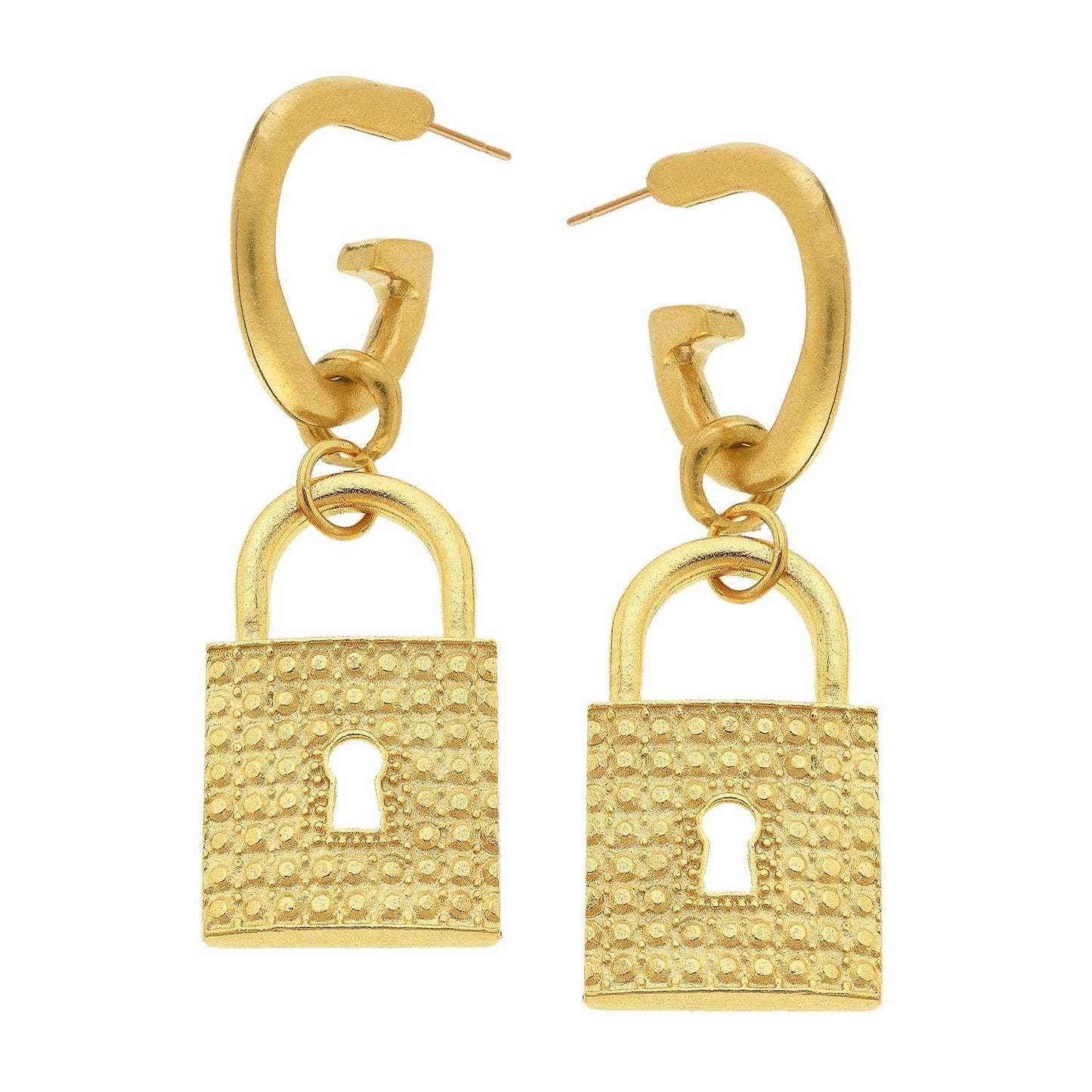 Lock Hoop Earrings