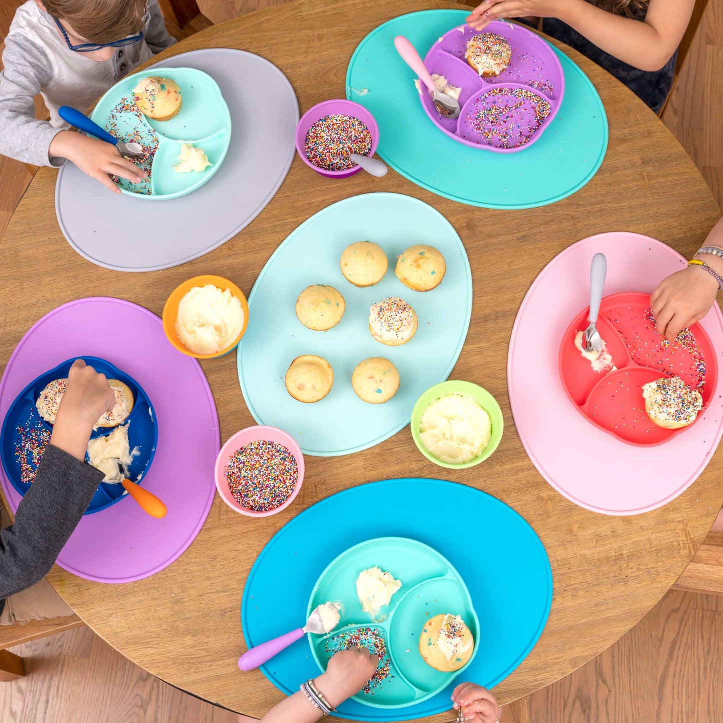321 Grow Sit with Me Silicone Placemat Set