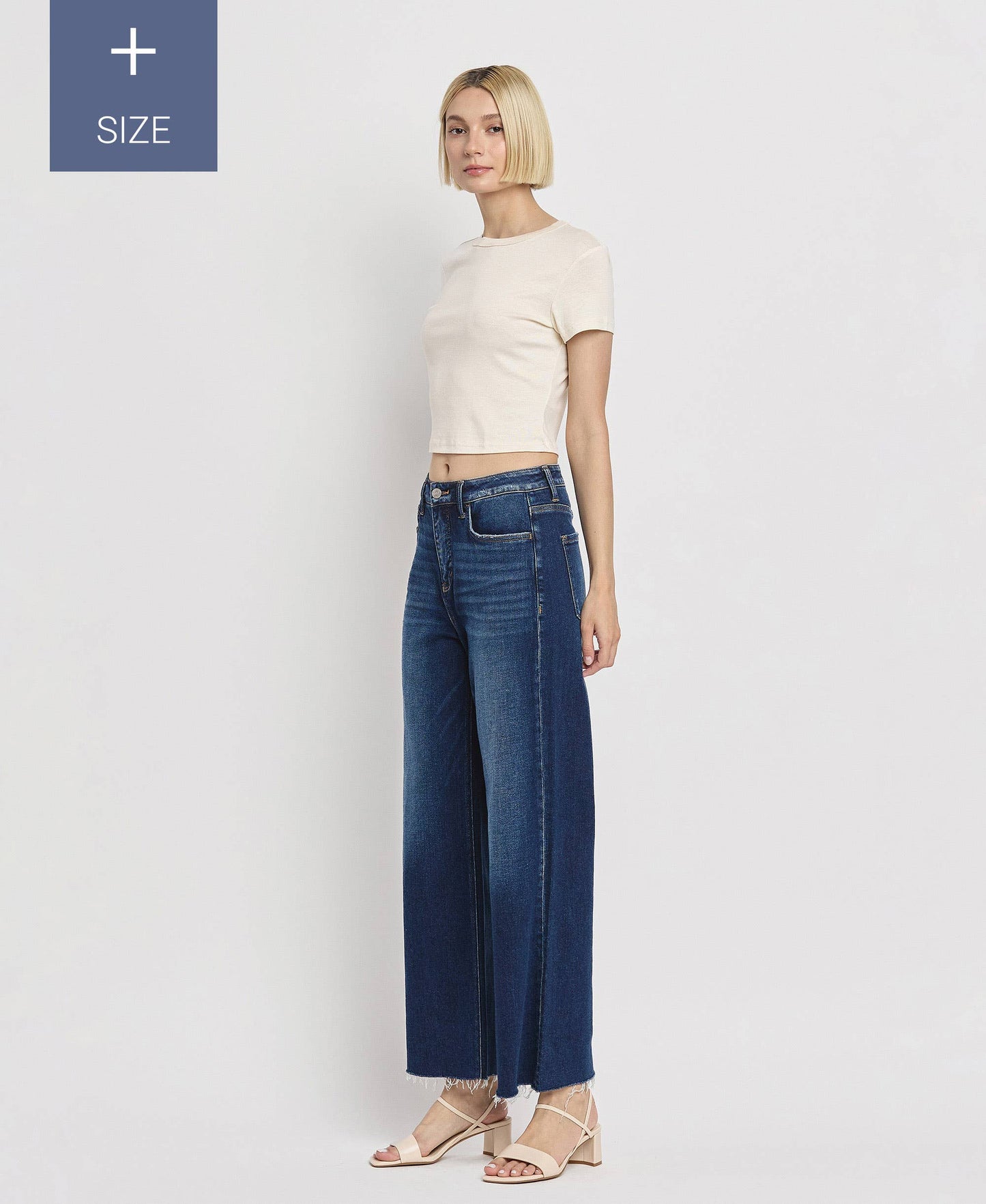 Tummy Control Super High Rise Wide Leg Jeans